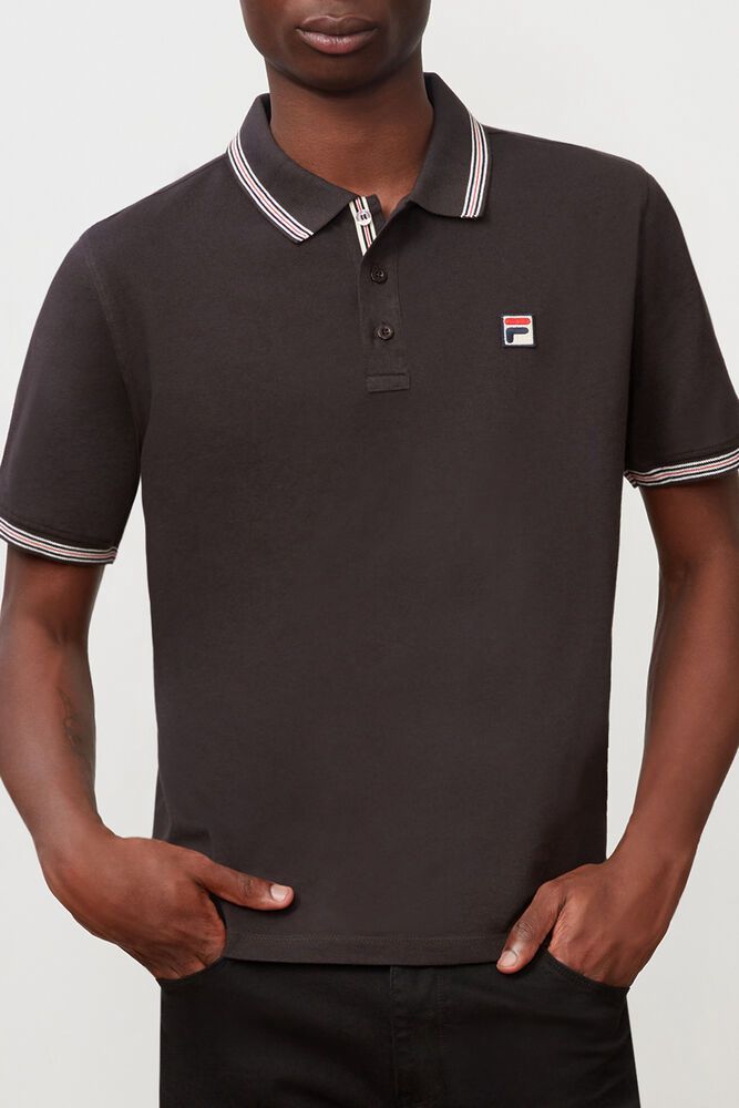 Fila Polo Mens Black - Matcho 3 - Philippines 5839174-RX